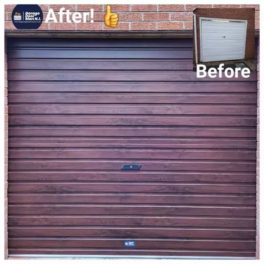 Brown garage door in Bangor