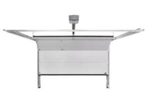 White sectional garage door