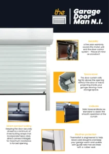 ThermaRoll Insulated Roller Garage door catalogue page from the garage door man NI