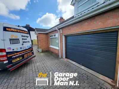 Insulated Roller Garage Door in Carrickfergus in Anthracite