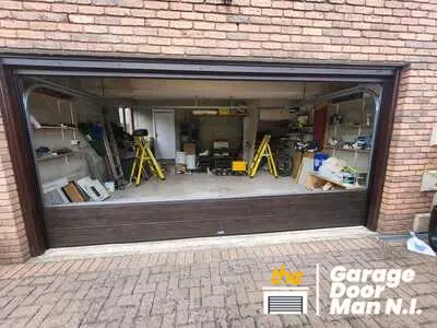 Sectional garage door installation in Belfast