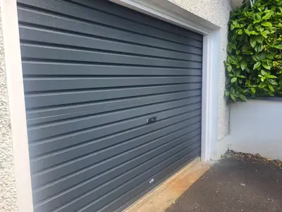 Single-skinned roller garage door in Holywood, County Down